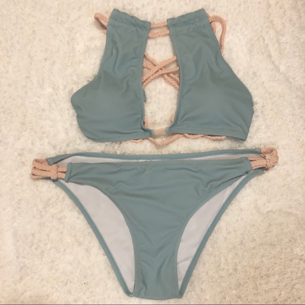 Mint green bikini